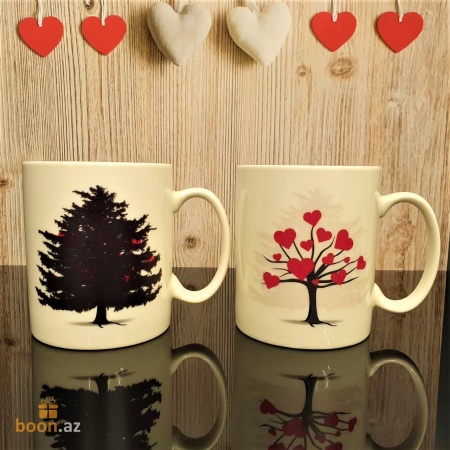 Кружка хамелеон "Дерево любви" Love tree